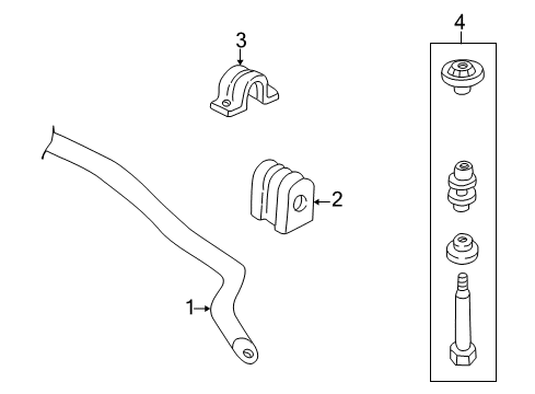 2005 Saturn Relay Front Suspension, Control Arm, Stabilizer Bar Diagram 2 - Thumbnail