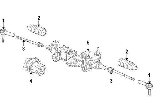 2019 GMC Sierra 1500 Limited Steering Gear & Linkage Diagram