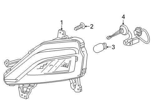 2019 Chevy Spark Lamp Assembly, Daytime Running Diagram for 42728064