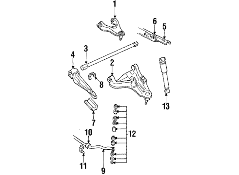 1984 Cadillac Eldorado Front Suspension, Control Arm Diagram 2 - Thumbnail