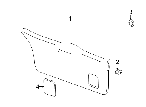 2020 Chevy Spark Panel Assembly, Lift Gate Trim Finish *Black Diagram for 95395527