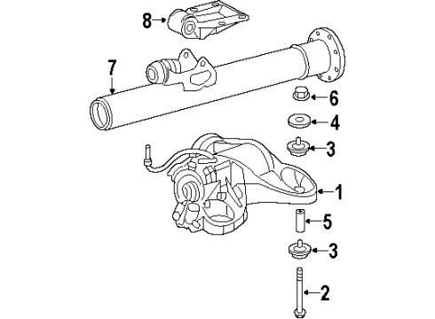 2004 Oldsmobile Silhouette Axle & Differential - Rear Diagram