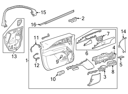 2024 Cadillac LYRIQ COVER-FRT S/D T/PNL INS *SKY COOL GRA Diagram for 85104047