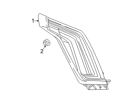 2018 Cadillac CT6 Tail Lamps Diagram 1 - Thumbnail