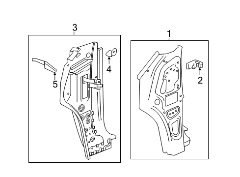 2021 Chevy Traverse Hinge Pillar Diagram