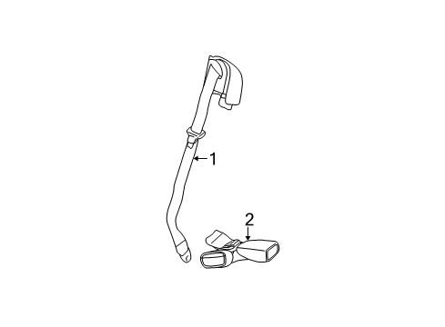 2002 Cadillac Escalade Seat Belt Diagram 4 - Thumbnail