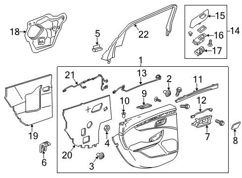 2018 Chevy Impala Rear Door Diagram 2 - Thumbnail