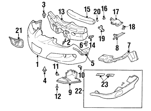 2002 Pontiac Firebird Front Bumper Diagram 1 - Thumbnail