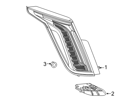 2020 Cadillac CT6 LAMP,RR STOP Diagram for 84581519