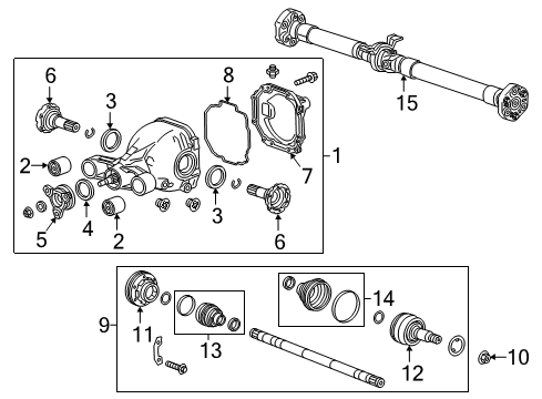 2014 Cadillac ATS Axle & Differential - Rear Diagram