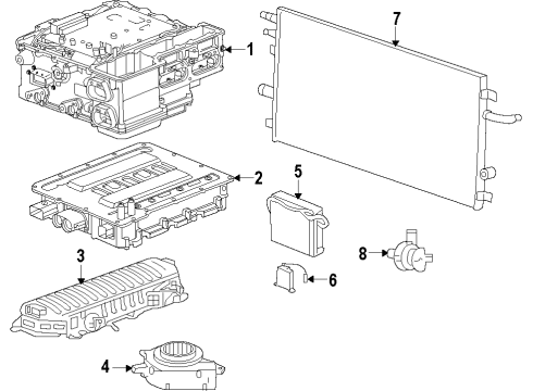 2013 Cadillac Escalade Hybrid Components, Battery, Cooling System Diagram 3 - Thumbnail