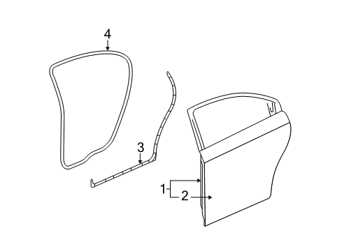 2010 Chevy Malibu Rear Door, Body Diagram 2 - Thumbnail