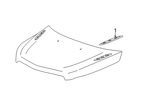 2016 Buick Enclave Ornament Assembly, Hood Diagram for 23142430