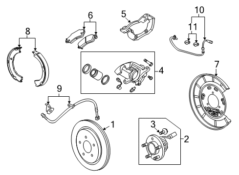 2011 Chevy Camaro Brake Components, Brakes Diagram 3 - Thumbnail