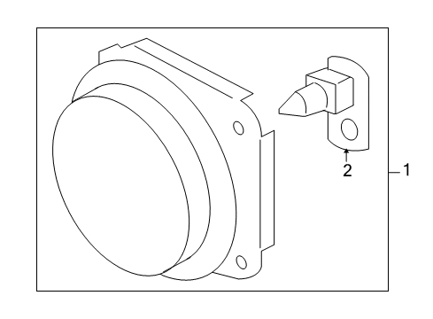 2009 Hummer H3T Lamp Assembly, Front Fog Diagram for 25949923