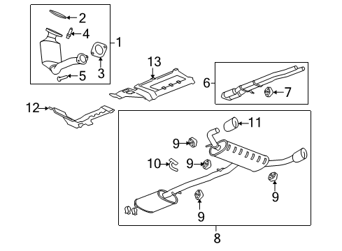 2008 Pontiac Torrent Exhaust Components Diagram 2 - Thumbnail