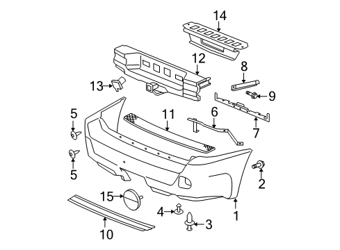 2007 GMC Envoy Rear Bumper Diagram 1 - Thumbnail