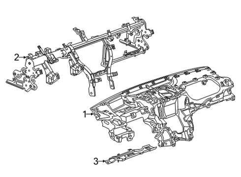 2022 Cadillac CT5 Cluster & Switches, Instrument Panel Diagram 1 - Thumbnail