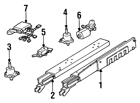 1993 Cadillac Eldorado Control Asm,Power Seat Lumbar <Use 1C 7L 0500A> Diagram for 25638463