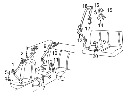 1997 Chevy Camaro Seat Belt Diagram