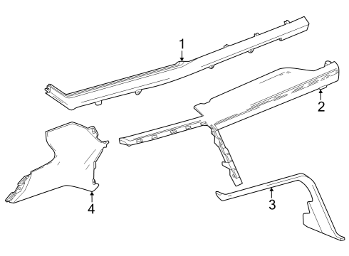 2023 GMC Sierra 1500 APPLIQUE ASM-I/P TR PLT *VULCAN Diagram for 84700241