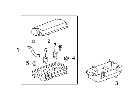 2010 Chevy Camaro Cover Assembly, Accessory Wiring Junction Block Diagram for 92229384