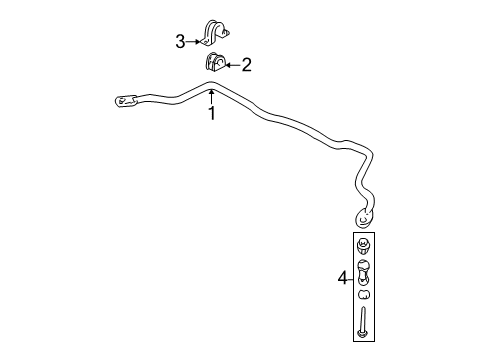 2001 Chevy Monte Carlo Stabilizer Bar & Components - Front Diagram