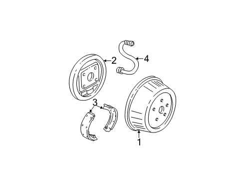 2005 Chevy Colorado Brake Components, Brakes Diagram 4 - Thumbnail