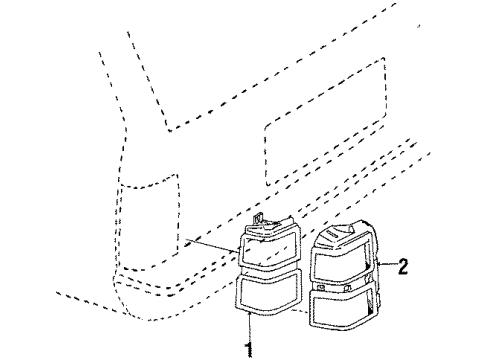 1985 Pontiac 6000 Tail Lamps Diagram 2 - Thumbnail