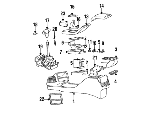 1994 Buick Skylark Floor Console Diagram