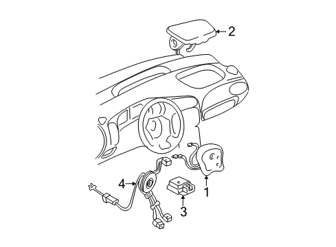 2003 Oldsmobile Alero Air Bag Components Diagram