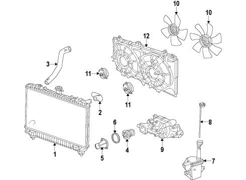 2015 Chevy SS Cooling System, Radiator, Water Pump, Cooling Fan Diagram 3 - Thumbnail