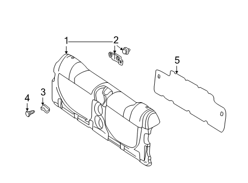 2001 Pontiac Aztek Interior Trim - Tail Gate Diagram