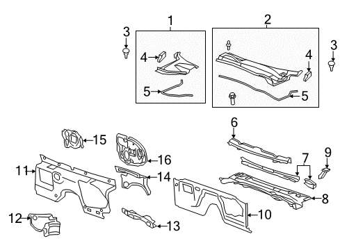 2012 Chevy Camaro Cowl Diagram