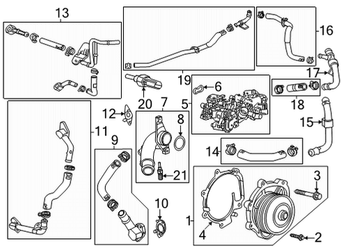 2021 GMC Yukon XL Sensor Assembly, Exh Prtlt Diagram for 55513243