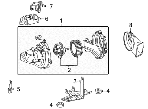 2016 Cadillac SRX Blower Motor & Fan, Air Condition Diagram