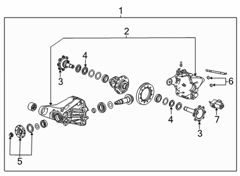 2021 GMC Yukon Axle & Differential - Rear Diagram 1 - Thumbnail