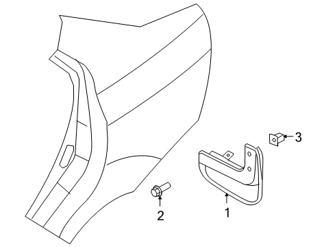 2007 Chevy Aveo Exterior Trim - Quarter Panel Diagram