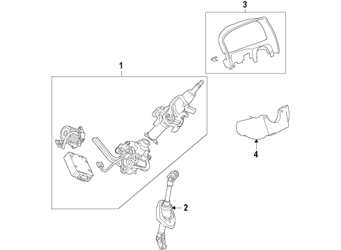 2008 Saturn Vue Column Asm,Steering (Repair) Diagram for 19257207