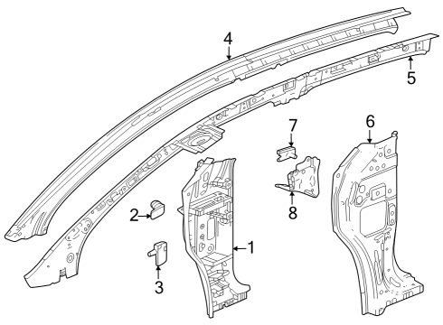 2024 Chevy Trax Hinge Pillar Diagram