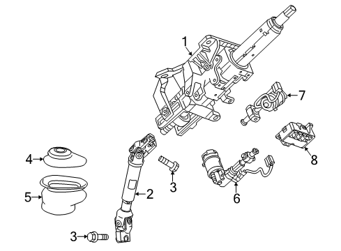 2016 Cadillac ELR Steering Column & Wheel, Steering Gear & Linkage Diagram 2 - Thumbnail