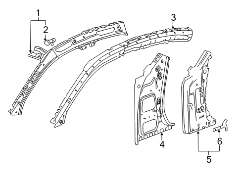 2014 Cadillac ATS Hinge Pillar Diagram