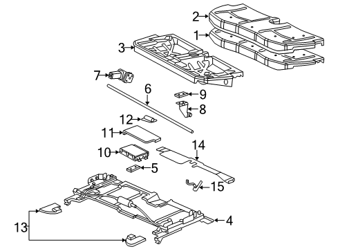 2004 Cadillac SRX Retainer,Rear Seat #2 Belt Diagram for 88898446