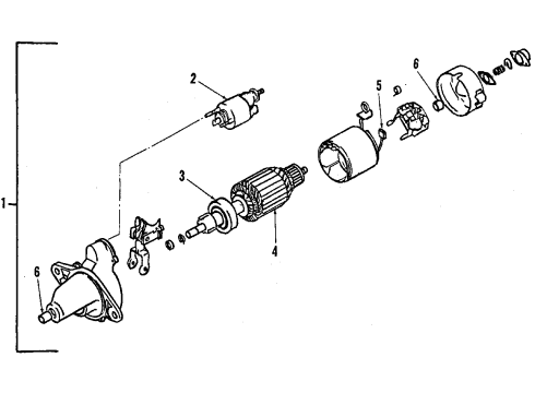 1985 Chevy Spectrum Starter Asm Diagram for 94338799