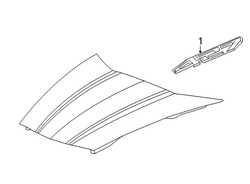 2013 Chevy Corvette Hood Emblem "427" Diagram for 17803321