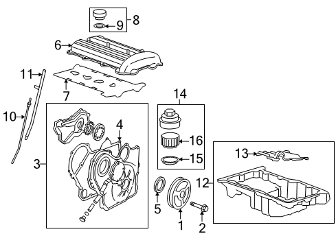 2007 Saturn Vue Engine Parts & Mounts, Timing, Lubrication System Diagram 4 - Thumbnail