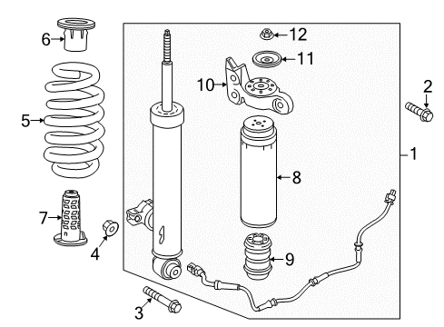 2021 Buick Enclave Shocks & Components - Rear Diagram 3 - Thumbnail