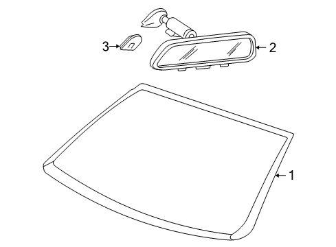 2001 Oldsmobile Alero Windshield Glass Diagram