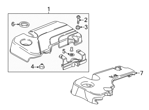 2018 Chevy Cruze Engine Appearance Cover Diagram