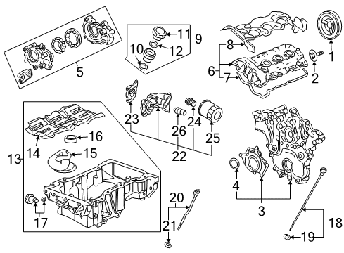 2010 Saturn Vue Engine Parts & Mounts, Timing, Lubrication System Diagram 5 - Thumbnail